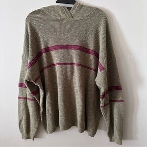 Striped knit hoodie Sweater